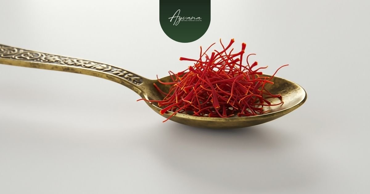 Close-up of dried saffron